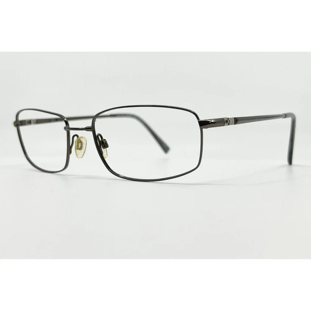 EasyTwist Eyeglass Frames Mens Brown MET875 Metal Rectangular 56-18-145